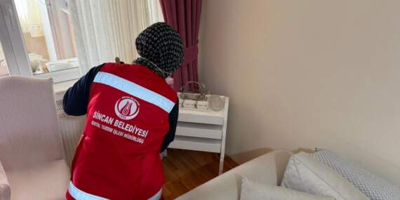 Sincan Belediyesinden Evde Temizlik Desteği