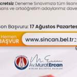 Sincan Belediyesi’nden KPSS Adaylarına Destek : KPSS Adaylarına Ücretsiz Deneme Sınavı İmkanı
