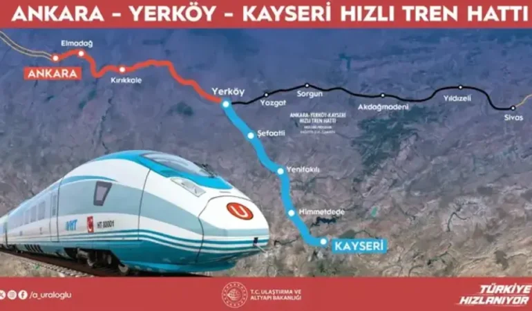 Ankara-Kayseri Arası 1 Saat 45 Dakikaya Düşüyor: Bakan Uraloğlu’ndan YHT Açıklaması