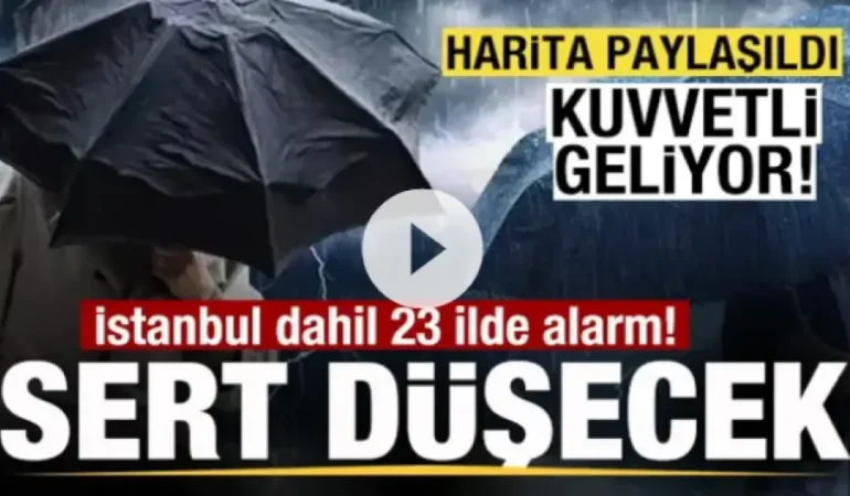 İstanbul Dahil 23 İlde Sarı Kodlu Uyarı: Hava Sıcaklıkları Sert Düşecek