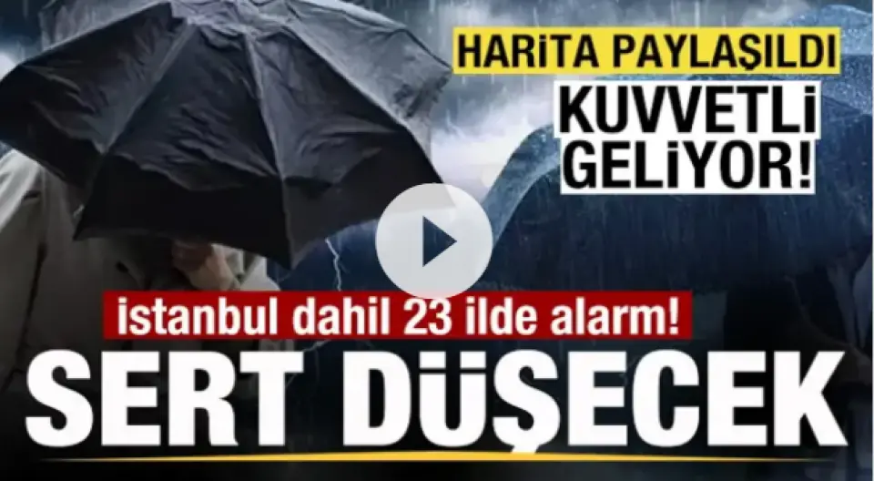 İstanbul Dahil 23 İlde Sarı Kodlu Uyarı: Hava Sıcaklıkları Sert Düşecek