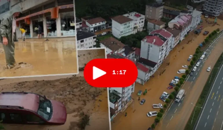 Karadeniz’i Sel Vurdu: Trabzon’un Ardından Rize Sular Altında! (Araçlar Sürüklendi)