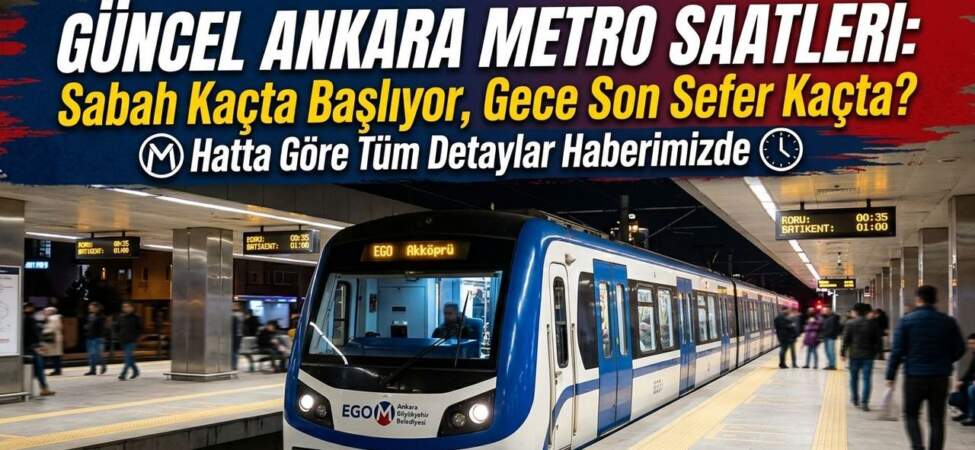 Güncel Ankara Metro Saatleri: Seferler Kaçta Başlıyor, Gece Son Sefer Kaçta?