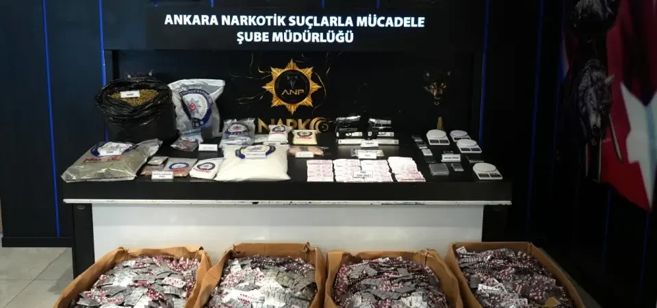Ankara’da Narkotik Operasyonu: 614 Bin 330 Adet Sentetik Ecza Ele Geçirildi