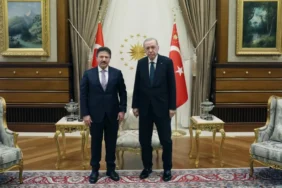 Cumhurbaşkanı Erdoğan, TESK Genel Başkanı Mehmet Yiğiner’i Külliye’de Kabul Etti