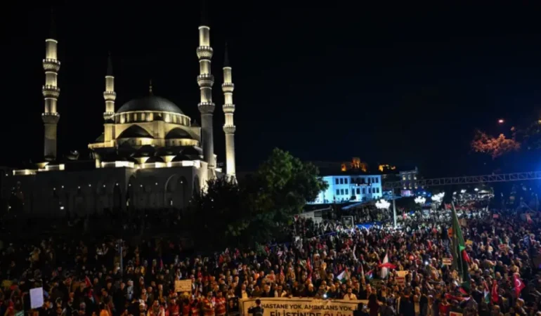 Başkentte “Özgür Filistin” Yürüyüşü: Binlerce Vatandaş Filistin Halkına Destek İçin Tek Yürek Oldu