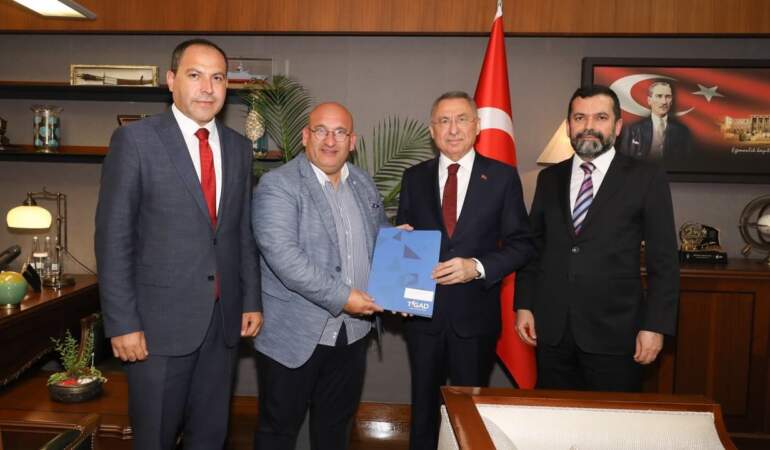 Fuat Oktay, TİGAD Heyetini Meclis’te Kabul Etti