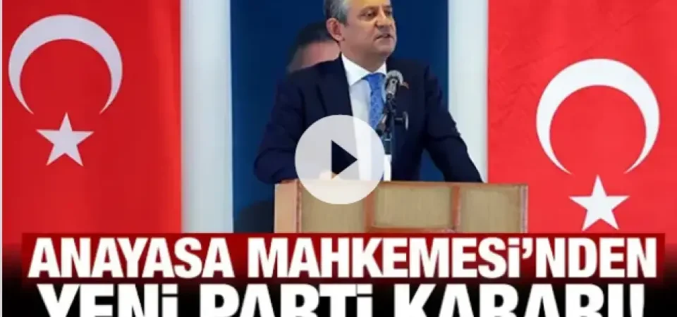 Anayasa Mahkemesi’nden Yeni Partiye 1 Aylık Süre: Eksikliklerin Giderilmesi İstendi